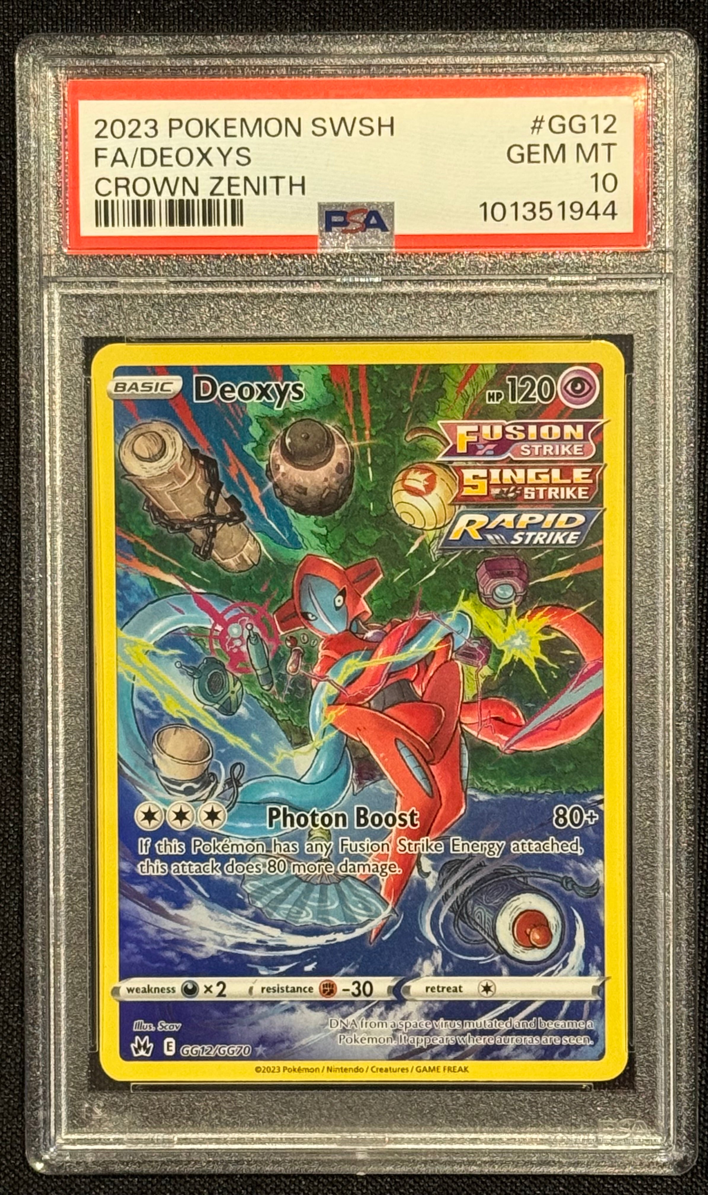 Deoxys GG12 PSA 10 Crown Zenith